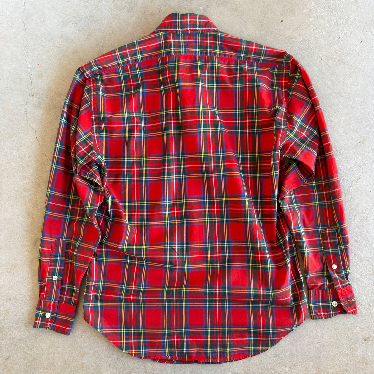 Vintage Ralph Lauren Red Plaid Crested Button Down Shirt Size 2