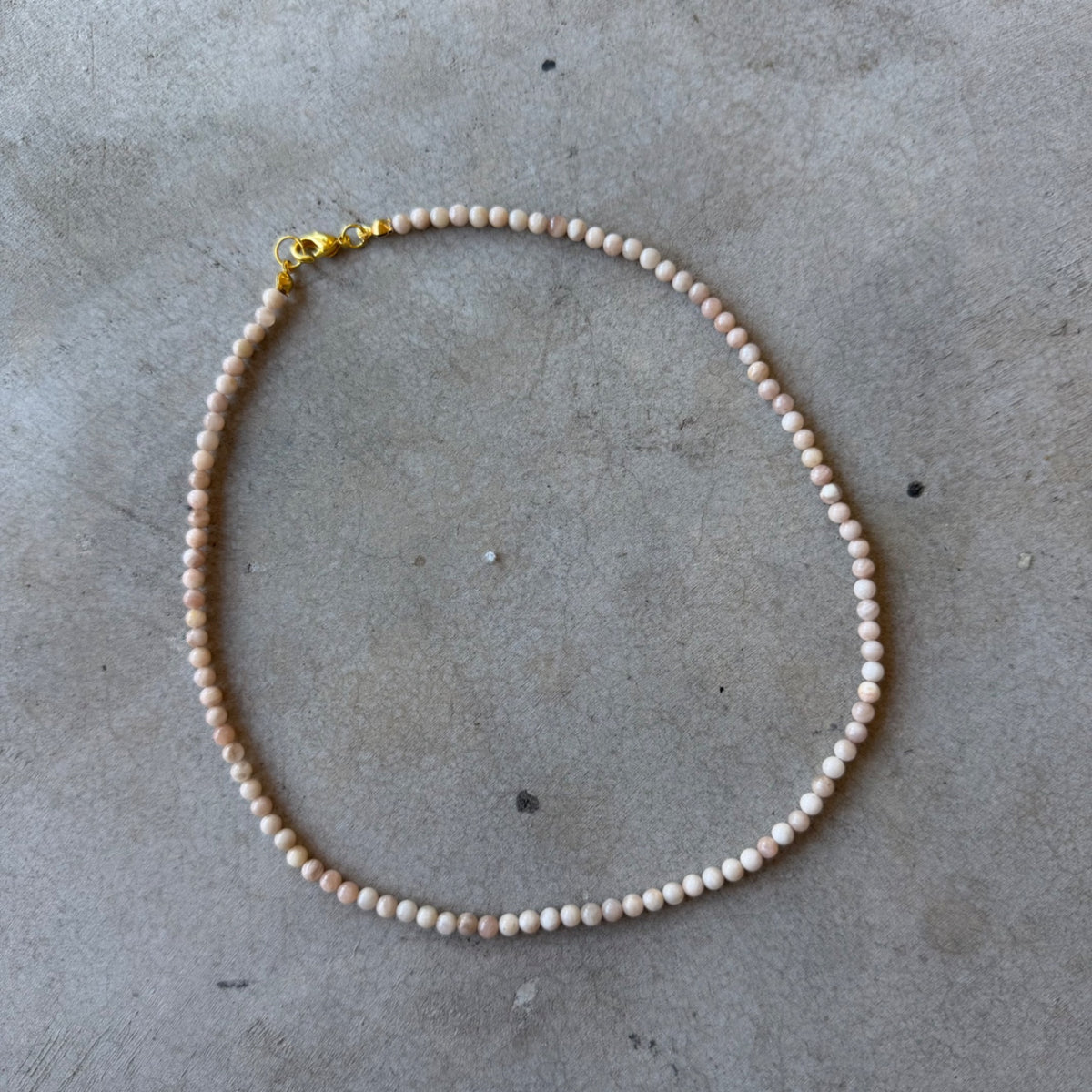 Alex Rose Quartz Necklace 16” Pale Pink