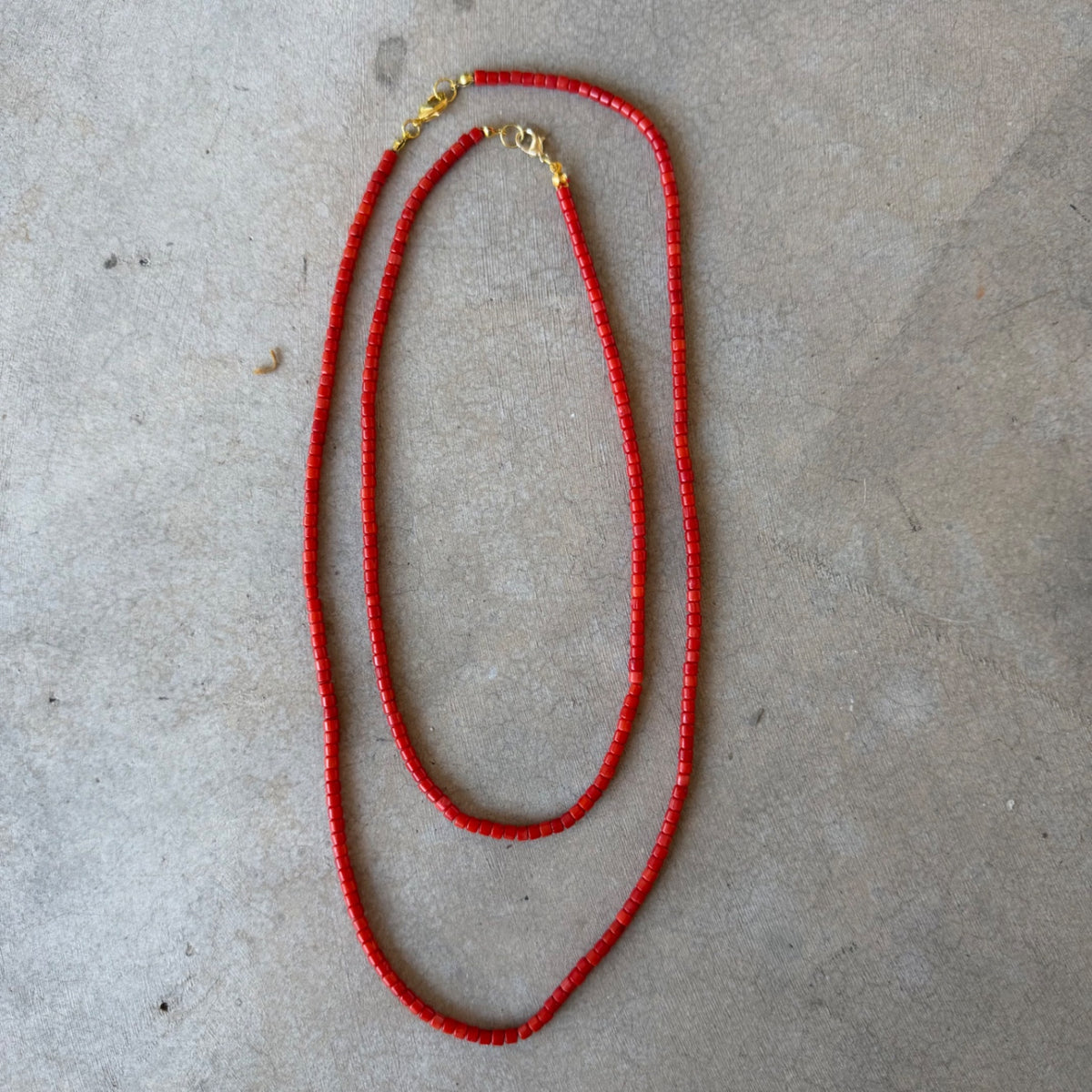 Alex Jasper Beaded Necklace Red 