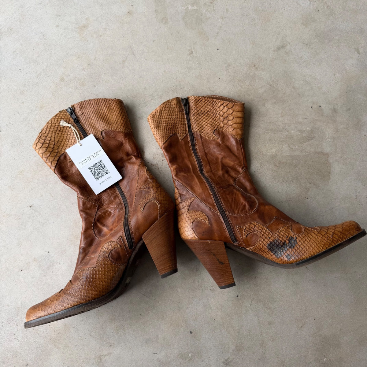 Grace & Cain Boots 10 Brown/Tan