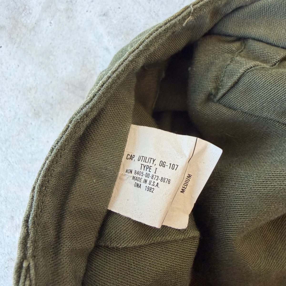 1982 OG-107 Utility Cap M Olive Green