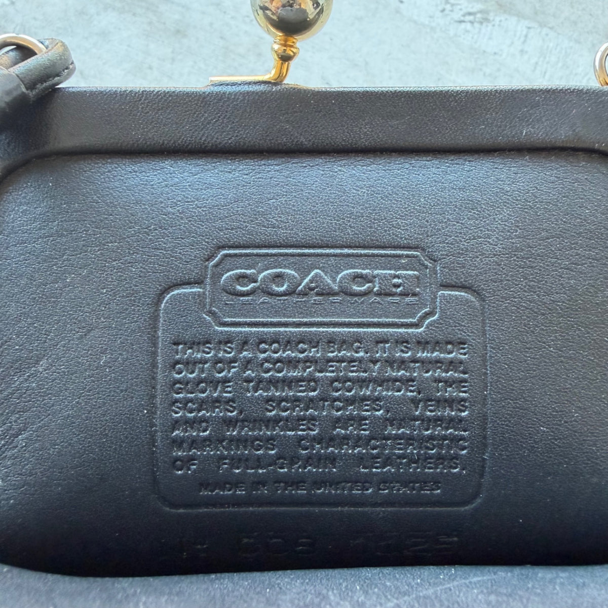 1990s Coach Bonnie Cashin Kisslock Crossbody Bag Black
