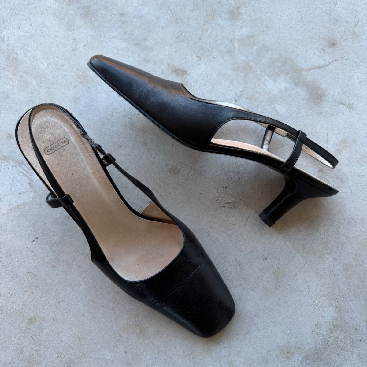 Vintage Coach “Teena” Heels 8.5 B Black
