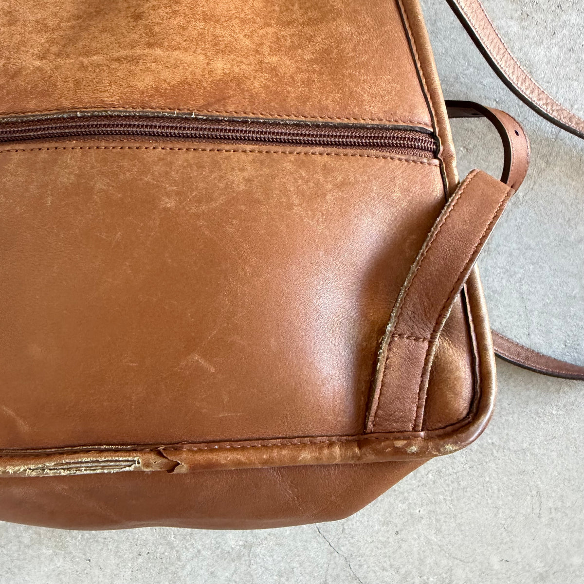 Vintage Coach Leather Daypack Backpack British Tan Brown