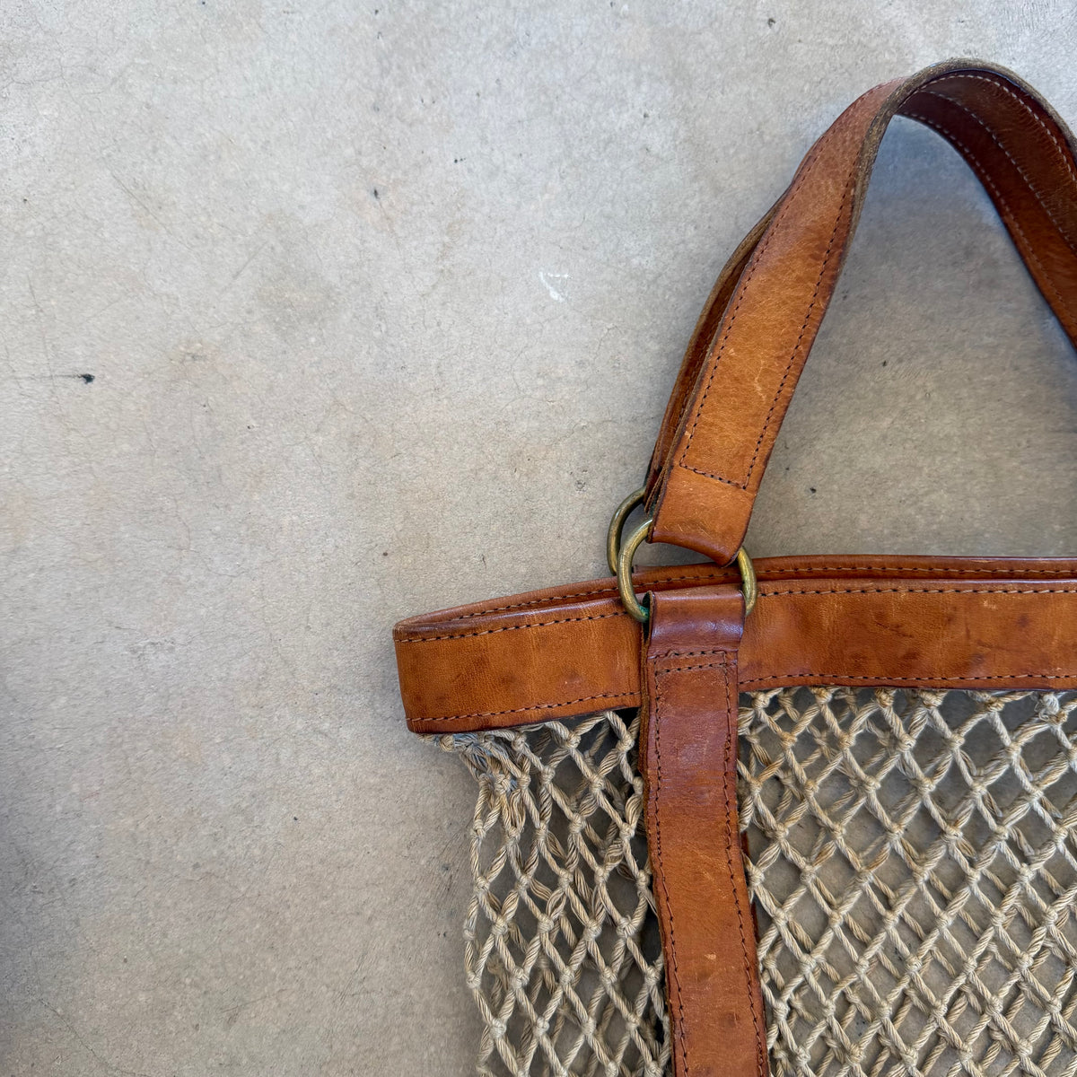 Vintage 1970’s Banana Republic Ostrich Leather Mesh Bag