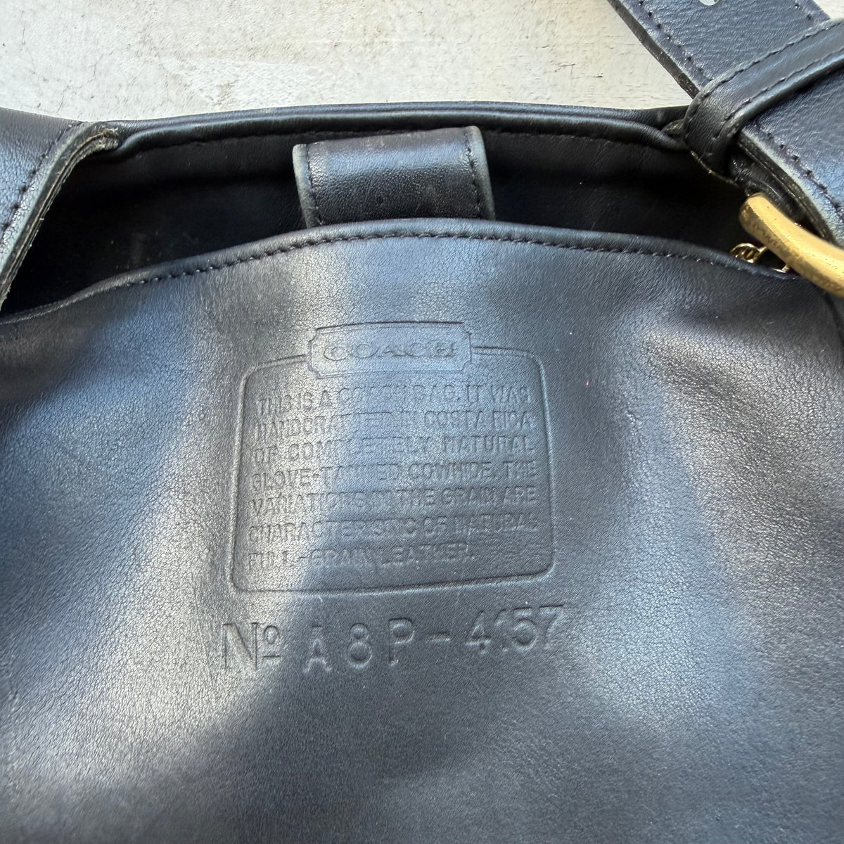 Vintage Coach Soho Waverly Buckle Black Leather Shoulder Bag