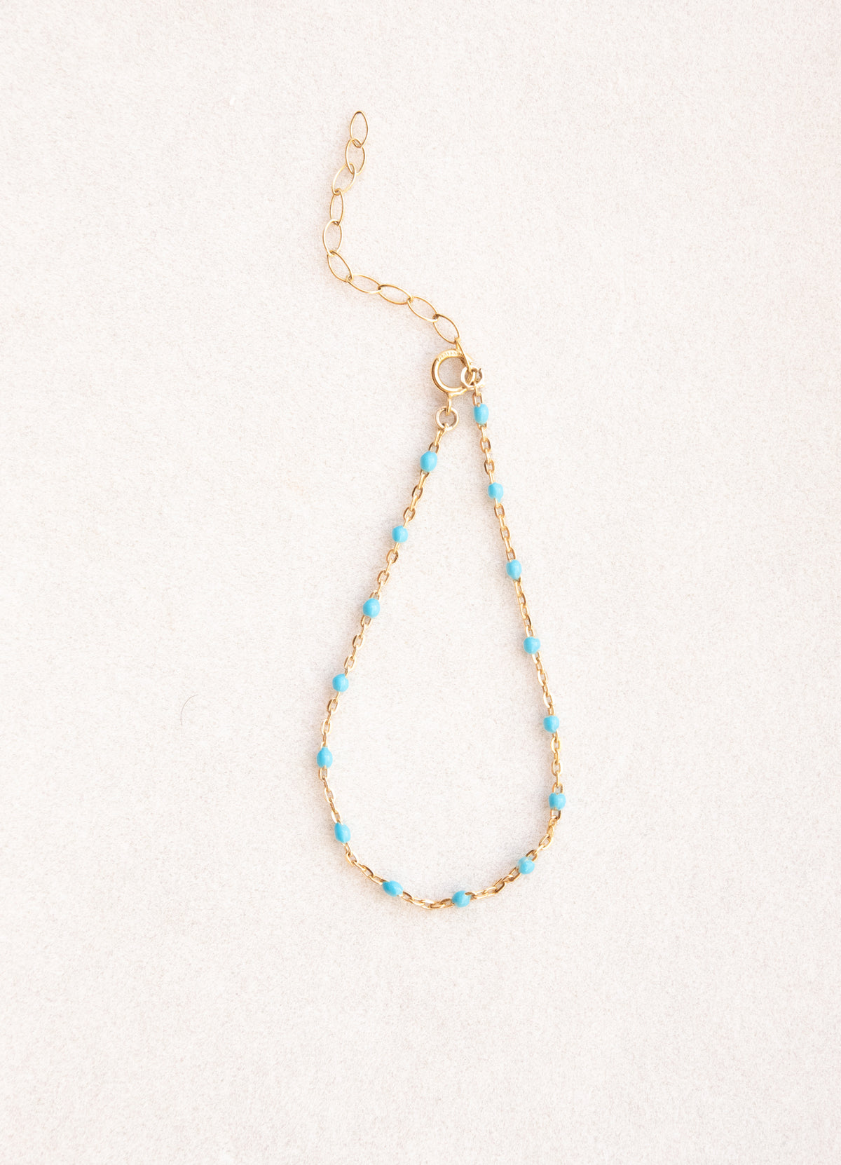 Ford & Fossil Blue Dot Bracelet 6-7.5”