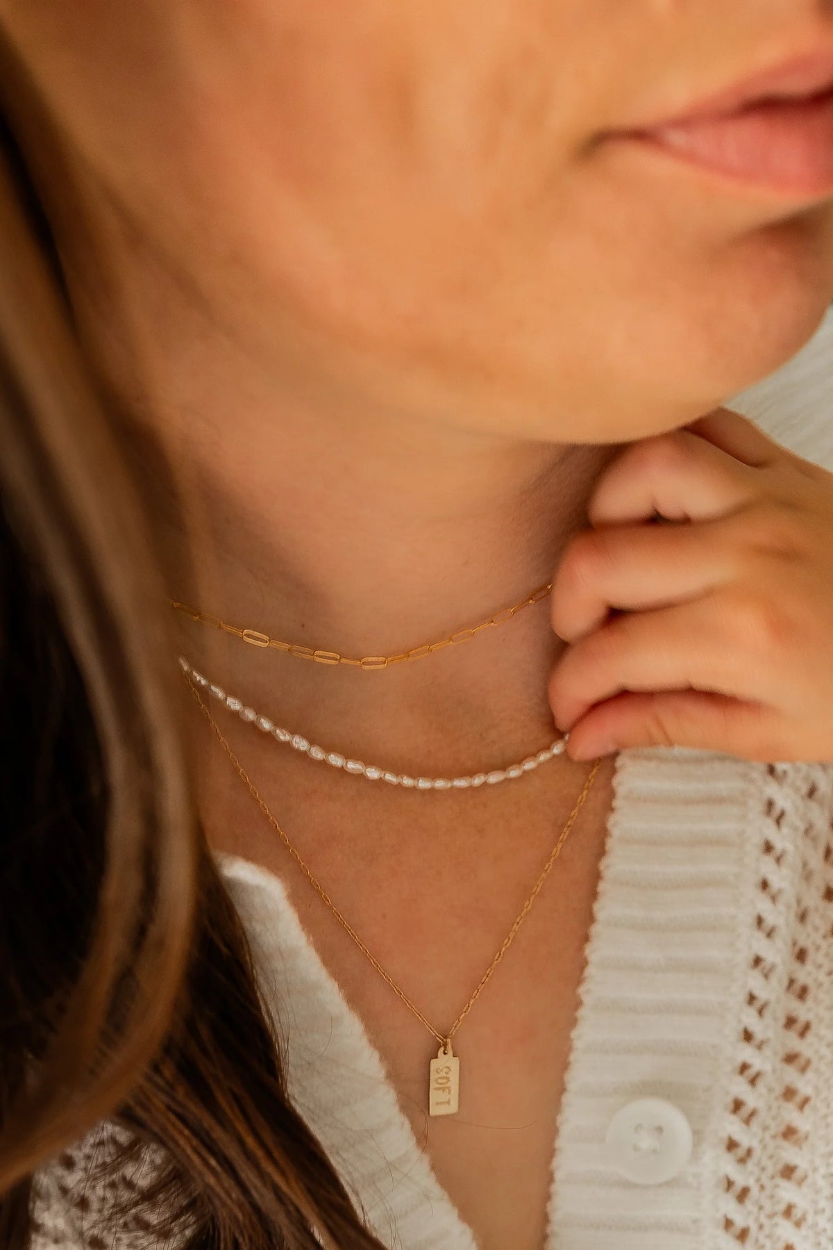 Ford & Fossil Goldie Paperclip Necklace