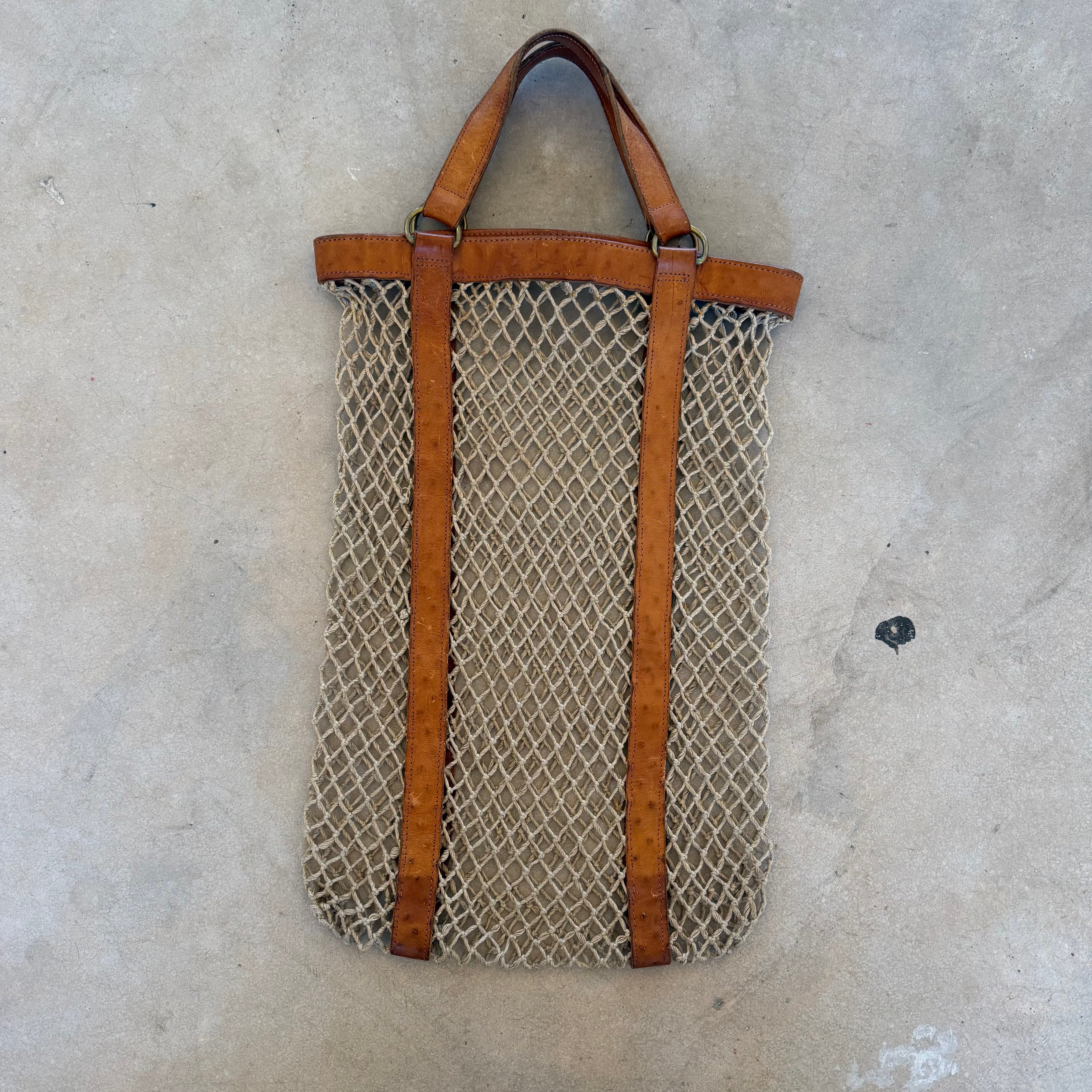 Vintage 1970’s Banana Republic Ostrich Leather Mesh Bag