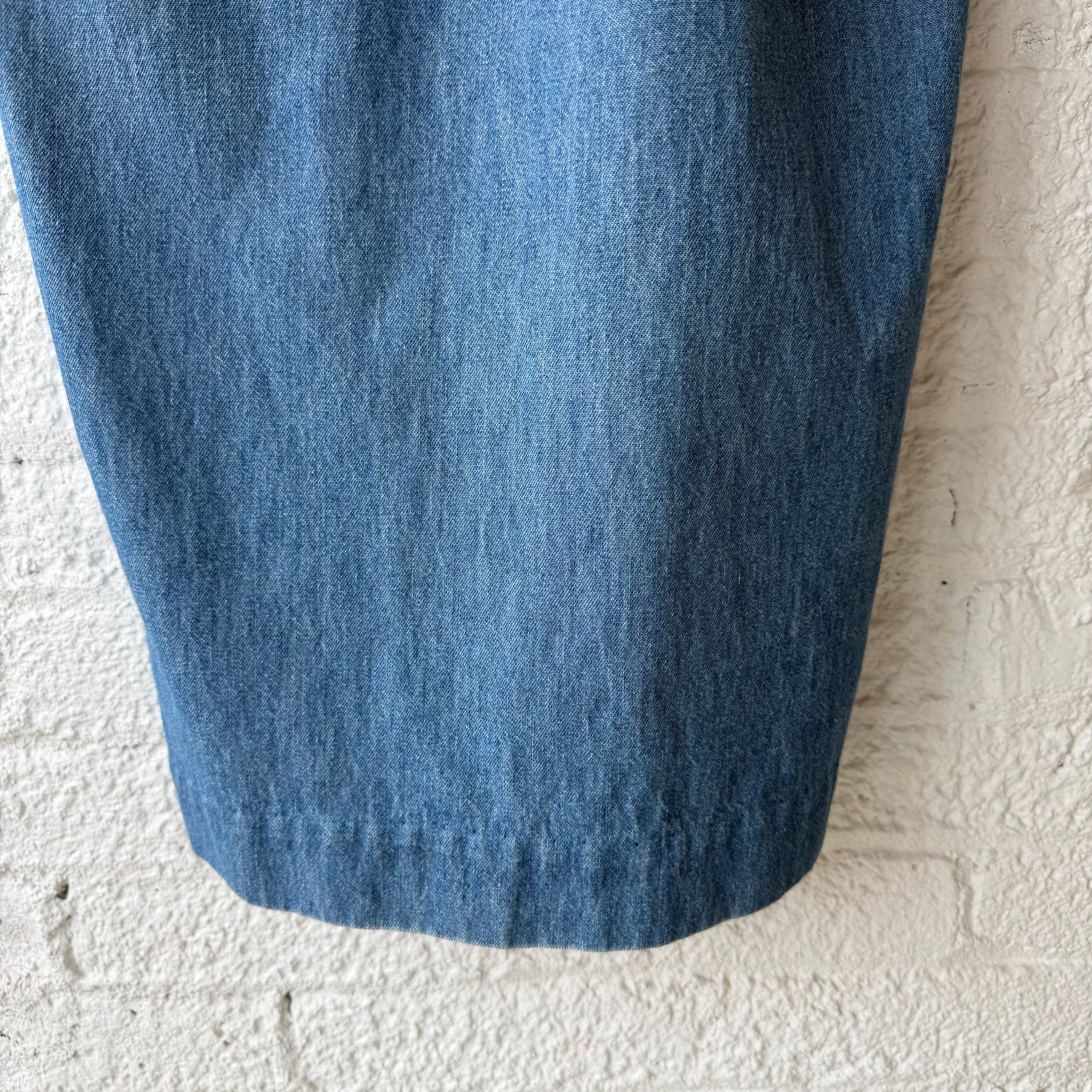 Ralph Lauren Denim Maxi Shirt Dress with Long Sleeves