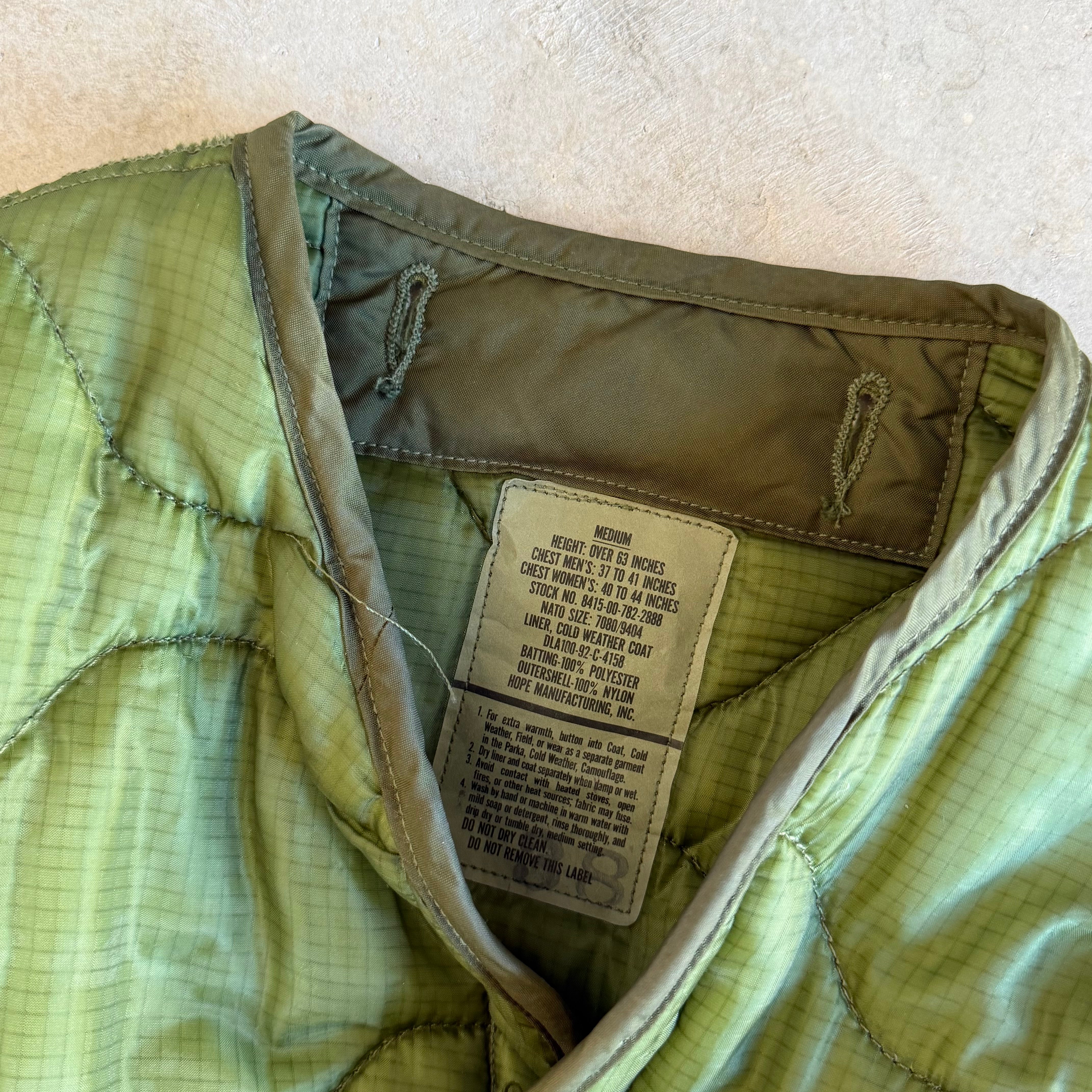 Vintage US Military M-65 Field Quilted Jacket Liner